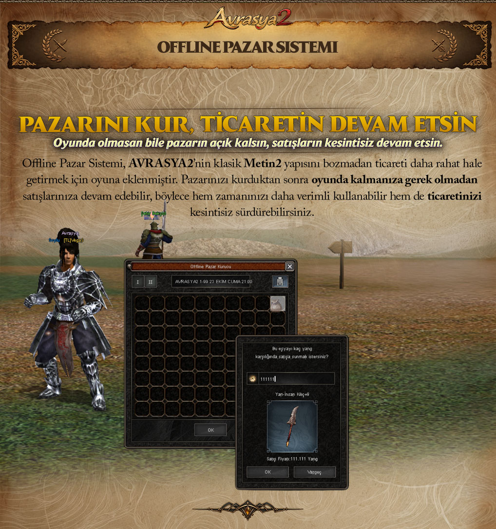 Avrasya2 tanıtım paneli: Offline pazar sistemi