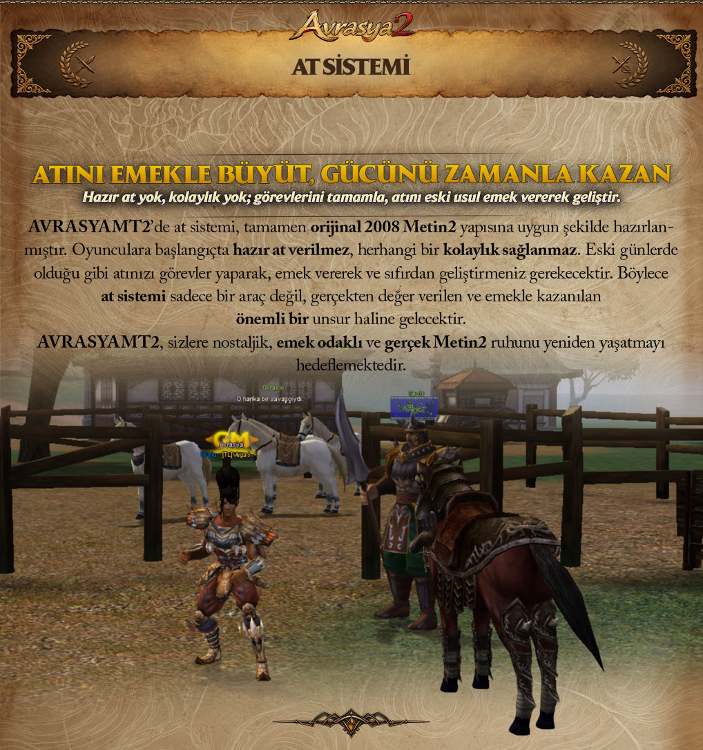 Avrasya2 tanıtım paneli: At sistemi